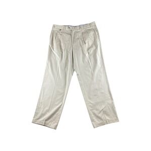 Hathaway Mens Classic Fit Pleated Khaki Chino Pants Size 40